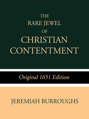 cover image of The Rare Jewel of Christian Contentment
